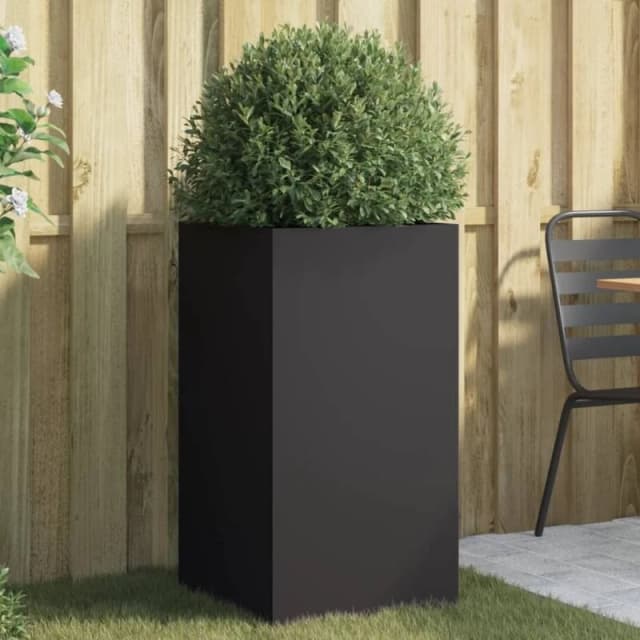 VIDAXL Planter Black 42x38x75cm Steel Vidaxl 8721012364356