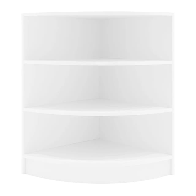 MonsterShop Shop Corner Counter White Lm60 Retail Storage Unit Modular Curved Display Showcase Cabinet Reception Clothing Jewellery Store