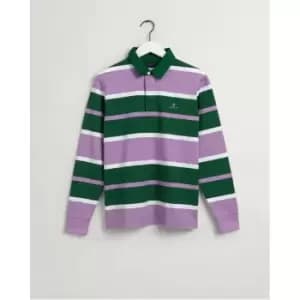 Gant Stripe Rugger Polo Shirt - Purple
