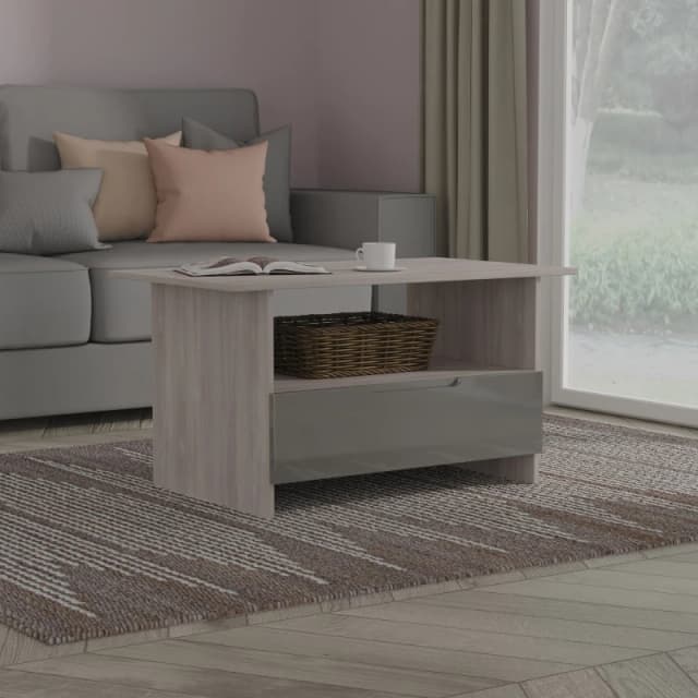 Ready Assembled 2 U Lucca Bottom Drawer Coffee Table (Ready Assembled) in Grey Grey Unisex
