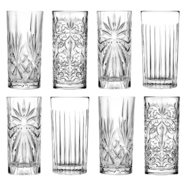 Rcr Crystal 8 Piece Mixology Highball Glasses Set - 370Ml