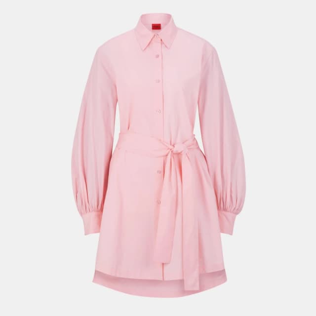 Hugo Womens Kaisanna Long-Sleeve Dress Shirt Pastel Pink female 4 (XXS)