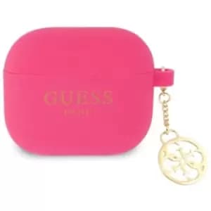 Guess 4G Charm AirPods 3 Silicone Case - Fuchsia