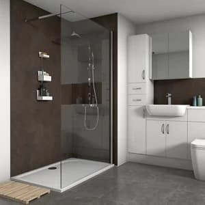 Splashwall Copper oxide Shower Panel (H)2420mm (W)1200mm (T)11mm