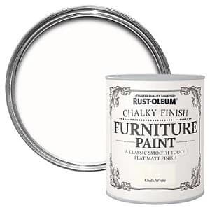 Rust-Oleum Chalk white Chalky effect Matt Furniture Paint 125ml