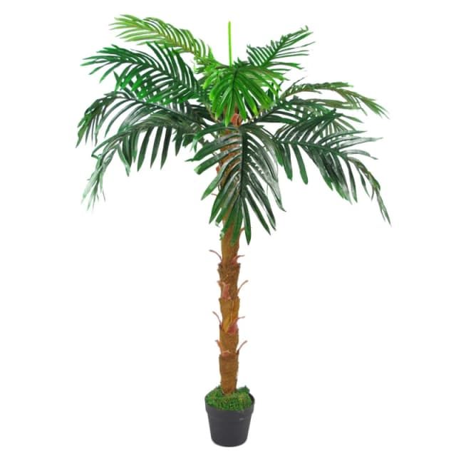 Leaf Design 130cm Artificial Princess Palm Tree Natural Trunk