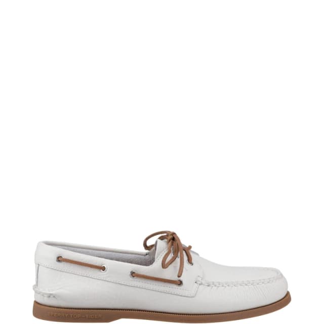 Sperry Men Authentic 2 Eye Boat Shoe in White Size: 11 White 11 Male 627756016194