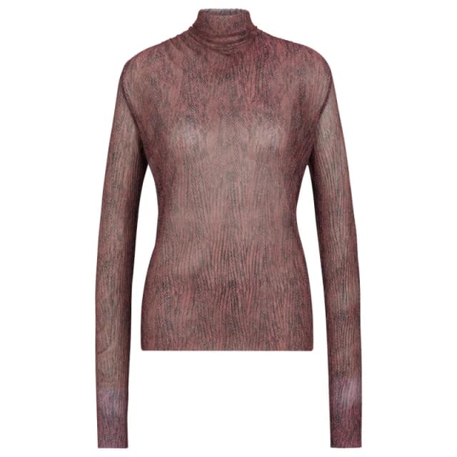 Boss Womens Emata Mesh All Over Print Short Sleeve Polo Shirt Open Miscellans female 8 (XS)