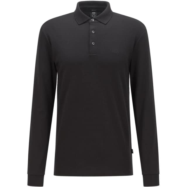 Boss Mens HBB Pado 30 Long-Sleeve Polo Shirt, Iconic Logo Embroidered Black 001 male X Small
