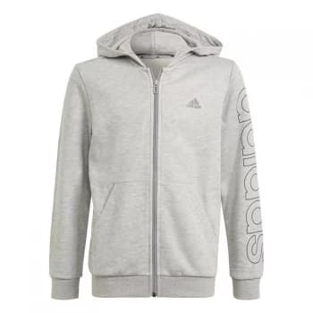 adidas Essentials Hoodie Kids - Medium Grey Heather / Black