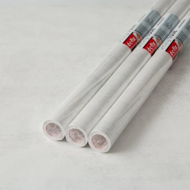 D-C-Fix Concrete White Self Adhesive Vinyl Wrap Film For Kitchen Worktops And Furniture 2M(L) 67.5Cm(W) Pack Of 3 Rolls