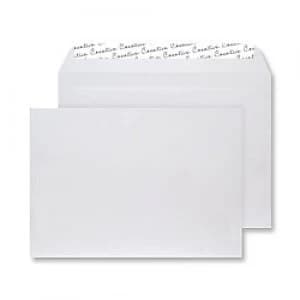 Creative Senses Velvet Envelopes C4 Peel & Seal 229 x 324mm Plain 140 gsm White Velvet Pack of 125