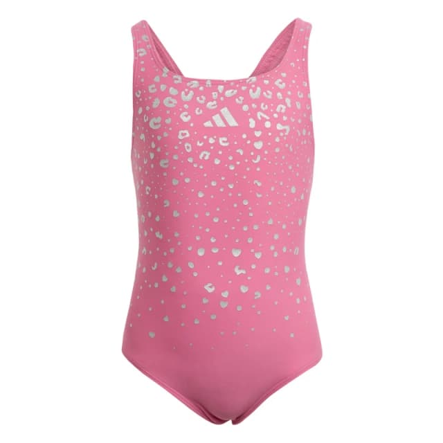 adidas Glitter V-back Swimsuit Kids Pink Fusion female 7-8 Years
