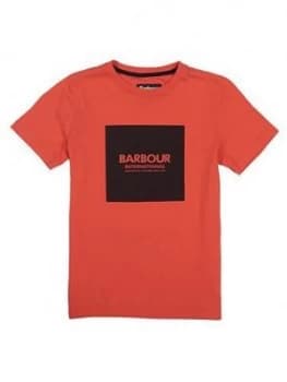 Barbour International Boys Block Logo T-Shirt - Orange