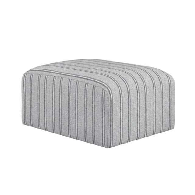 Ryder Thick Stripe Pouffe Grey