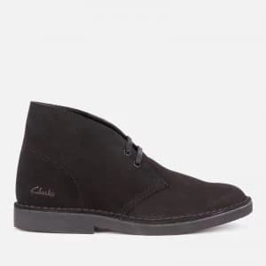Clarks Womens Suede 2 Desert Boots - Black - UK 5