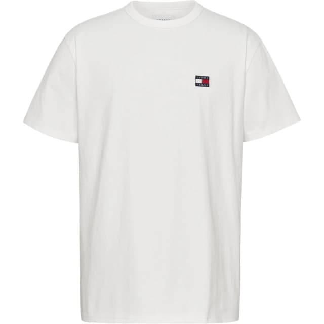 Tommy Jeans Badge Crew T-Shirt White mens in White