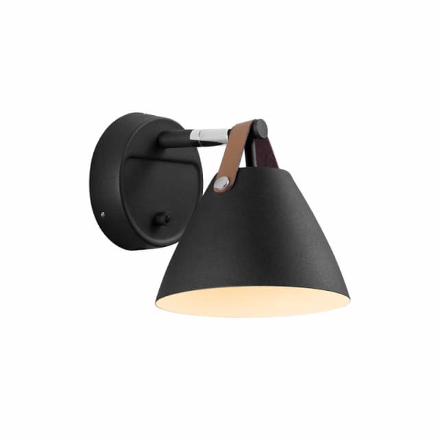 Nordlux Strap 15 Bedroom Living Room Wall Light in Black Black