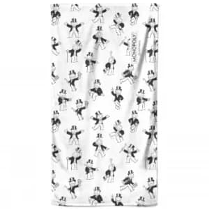 Monopoly Man Pattern Bath Towel