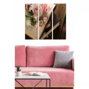 MDF6427112 Multicolor Decorative MDF Painting (3 Pieces)