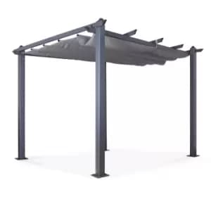 Oseasons Acorn Aluminium 3M Square Pergola Gazebo In Grey
