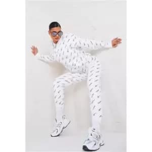 I Saw It First White Recycled Lilylane All Over Print Joggers - White