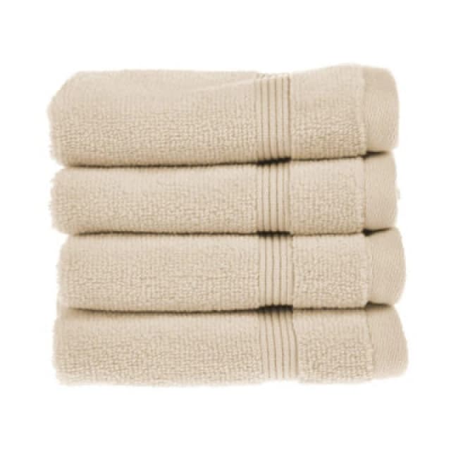 Allure Bath Fashions Luxury Zero Twist Egyptian Cotton 4 Pack Face Cloths - Cream
