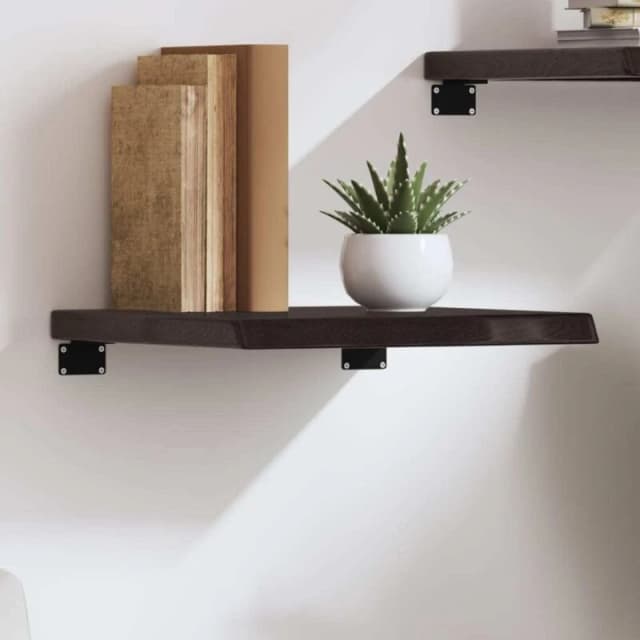 VIDAXL Vidaxl - Wall Shelf Dark Brown 40x40x(2-4) cm Treated Solid Wood Oak 8720845814717