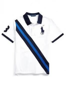 Ralph Lauren Boys Short Sleeve Big Pony Polo Top - White