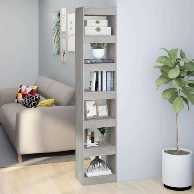 VIDAXL Book Cabinet/Room Divider Concrete Grey 40x30x198cm Vidaxl 8720286843147