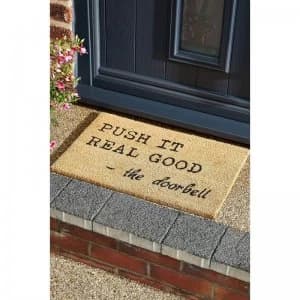 Astley Push It Slogan Printed Coir Mat