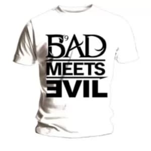 Eminem Bad Meets Evil Mens White T Shirt: Large