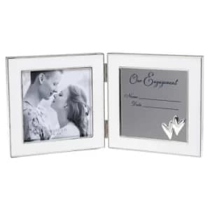 Engraveable Plaque Frame Double Engagement