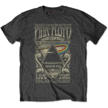 Pink Floyd - Carnegie Hall Poster Unisex Large T-Shirt - Grey