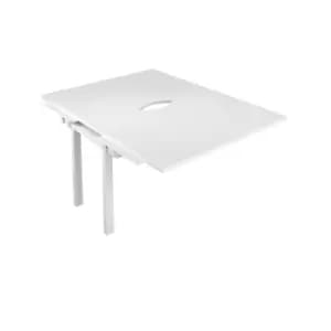 Telescopic 2 Person Bench Extension 1200 X 800 Cut Out White - White