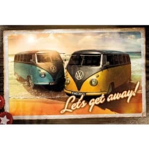 VW Camper Let's Get Away Maxi Poster