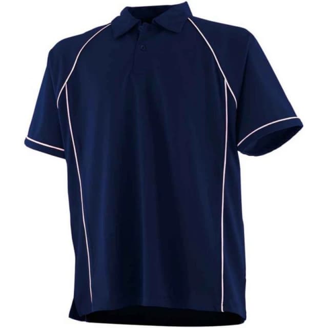 Finden & Hales Performance Contrast Piping Polo Shirt in Navy Size: 3-4 Years Navy Unisex 3-4 Years