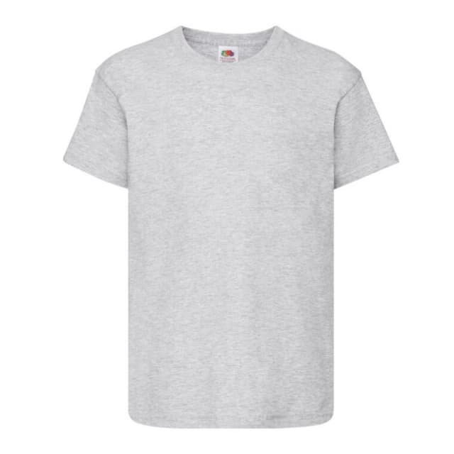 Fruit of the Loom Original Cotton T-Shirt in Grey Size: 9 Years Grey Unisex 9 Years