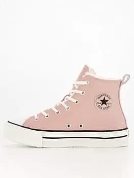 Converse Chuck Taylor All Star Eva Lift Platform Leather Junior High Top