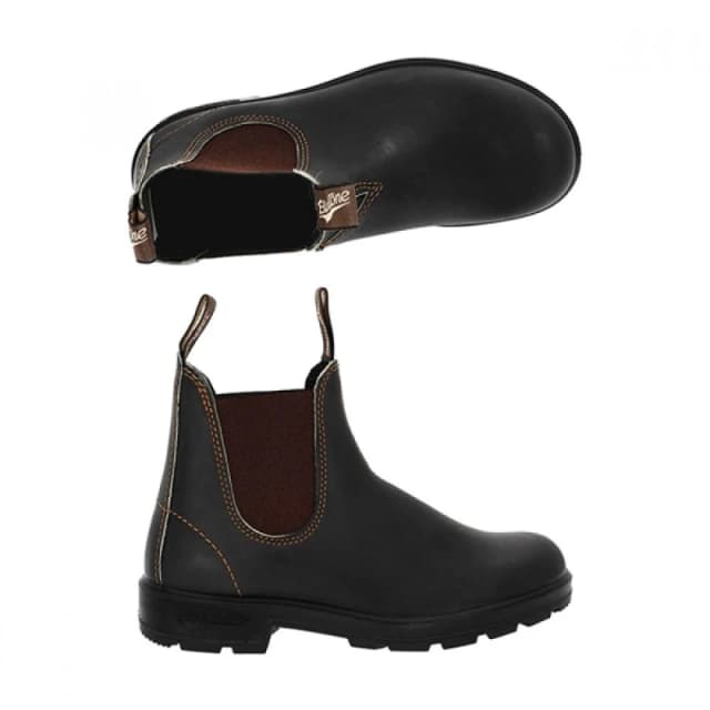 Blundstone 500 Leather Unisex Chelsea Boots - Stout Brown - Size:UK 9