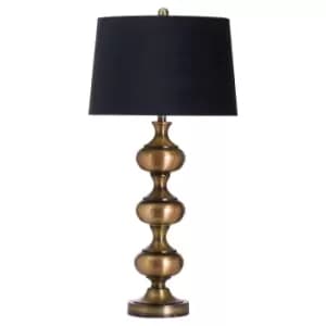 Santiago Bronze Table Lamp With Black Velvet Shade