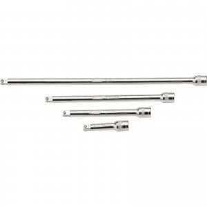 Draper 4 Piece 1/4" Square Drive Satin Chrome Wobble Extension Bar Set 1/4"