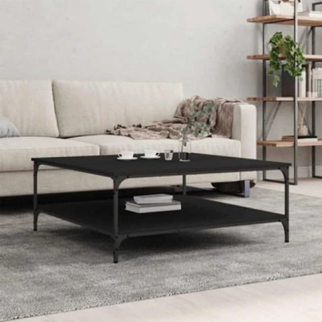 VIDAXL Coffee Table Black 100x100x40cm Engineered Wood Vidaxl 8720845941420