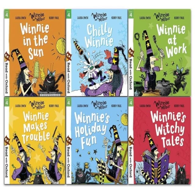 Read With Oxford: Winnie and Wilbur 6 Books Collection Set Level Stage 4 Age 5 - 6 Laura Owen & Korky Paul Books
