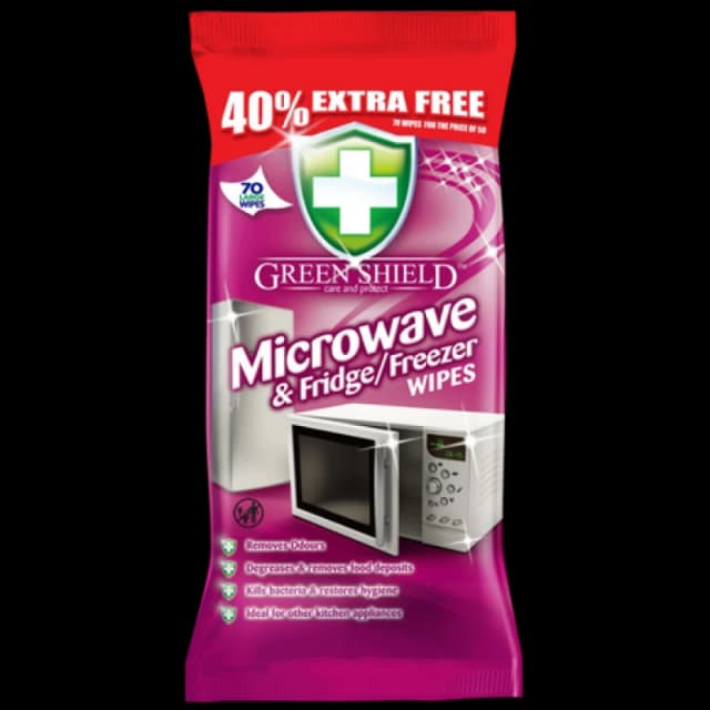 Green Shield Microwave & Fridge/Freezer Cleaning Wipes 70 pcs 315706