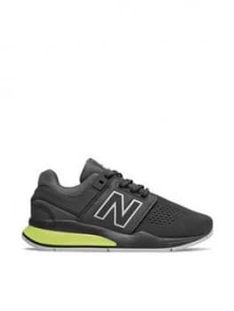 New Balance 247 Lace Junior Trainers BlackYellow Size 3