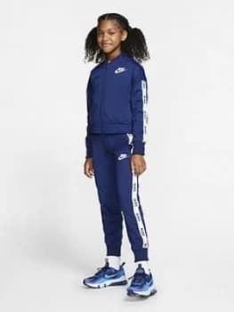 Boys, Nike Sportswear Tricot Tracksuit - Navy/White, Size L, 12-13 Years