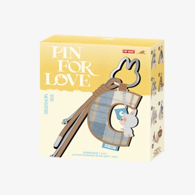 Pop Mart LABUBU THE MONSTERS Pin for Love Letter (A-M) Multi unisex Single