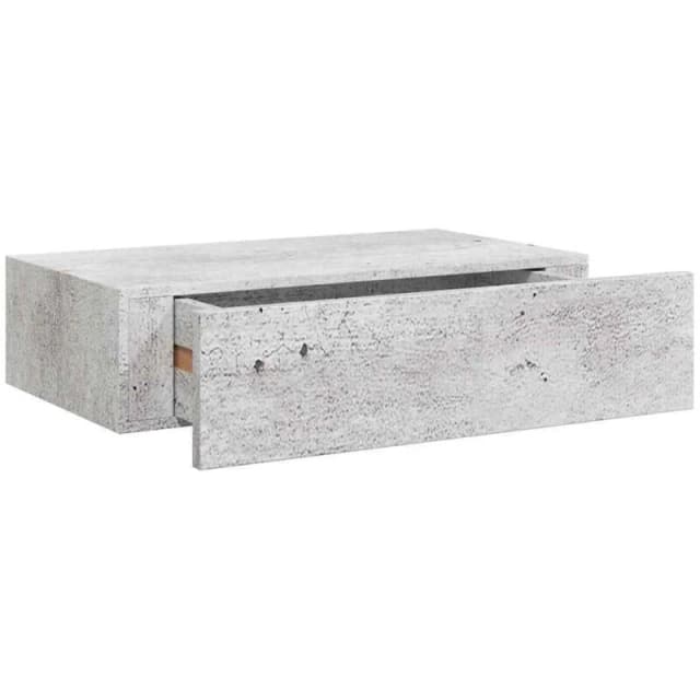 VIDAXL Vidaxl - Wall-mounted Drawer Shelf Concrete Grey 40x23.5x10cm mdf 8720286418765