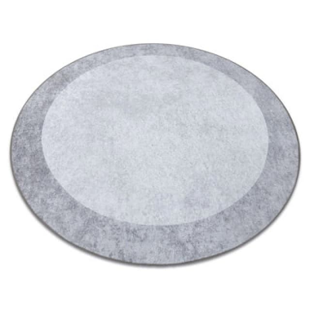 RugsX Miro 51648.802 Circle Washing Carpet Marble Anti Slip - Light Grey Circle 100 Cm